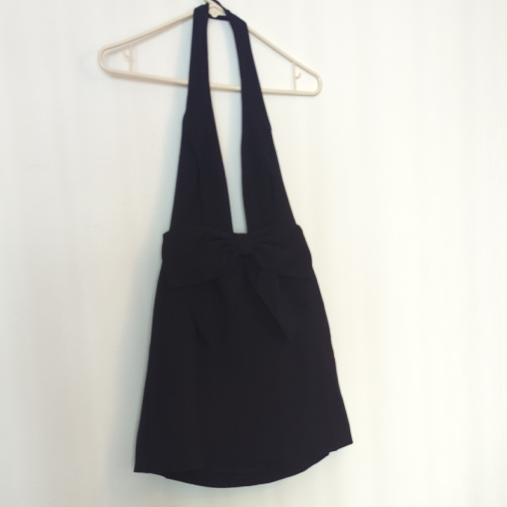 Maeve Black Backless Halter Dress